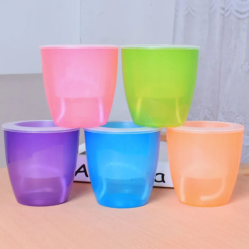 

Lazy Plastic Round Automatic Water-Absorbing Water Storage Green Plant Pot Can Be Hydroponic Dual-Use Green Dill Flower Pot