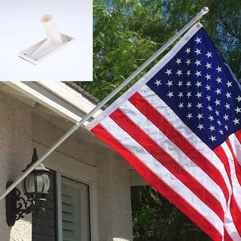 Anti Rust Outdoor Punch Free Bracket Paste Stable Durable Flag Pole Holder