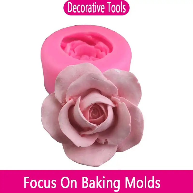 

Rose Peony Flower Silicone Mold Chocolate Mousse Turned Sugar Baking Cake Mold Plaster Soap Mold Piece Cake Decorating Tools