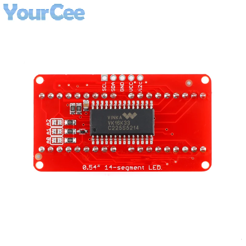 0.54" HT16K33 4 Bit Meter Digital Tube Module Red Emerald-green Orange Color 0.54 inch LED Display I2C IIC for Arduino images - 6