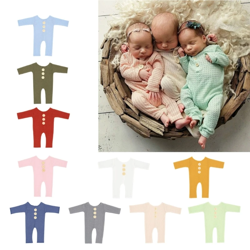 

Baby Romper Newborn Photography Props Soft Cotton Bodysuit Fotografia Jumpsuit