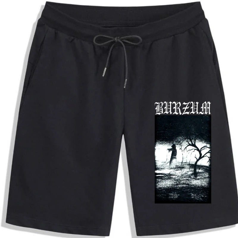 

Шорты мужские хлопковые Burzum, мужские модные короткие штаны с принтом, черные
