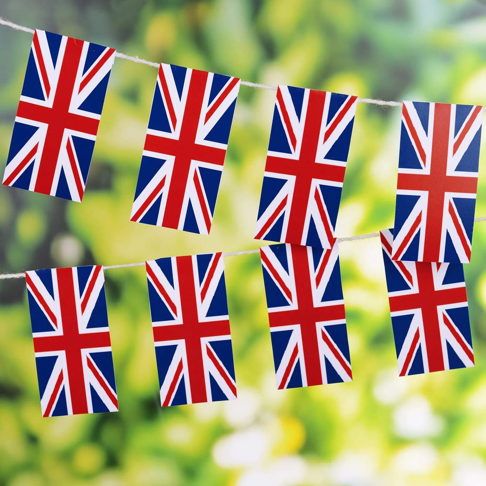

Union Jack Bunting Pendant Flags British Banner Fabric Flag Decoration For Birthday Wedding Party National Day Celebration