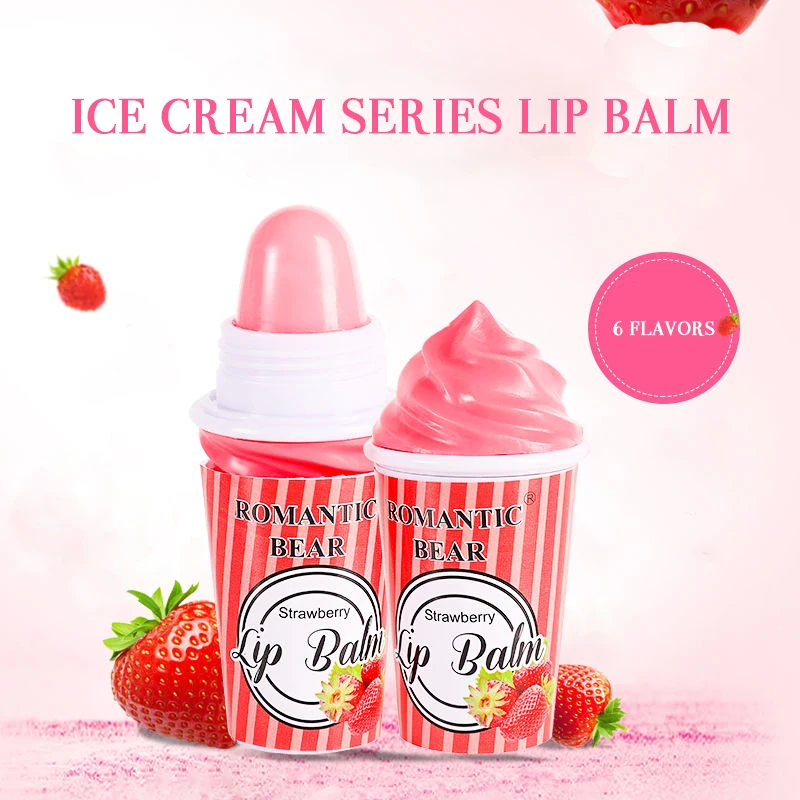 

Ice Cream Lip Oil Easy To Use 6 Colors Vegetable Lip Balm Waterproof Long Lasting Moisturizing Creative Professional Lip Gloss