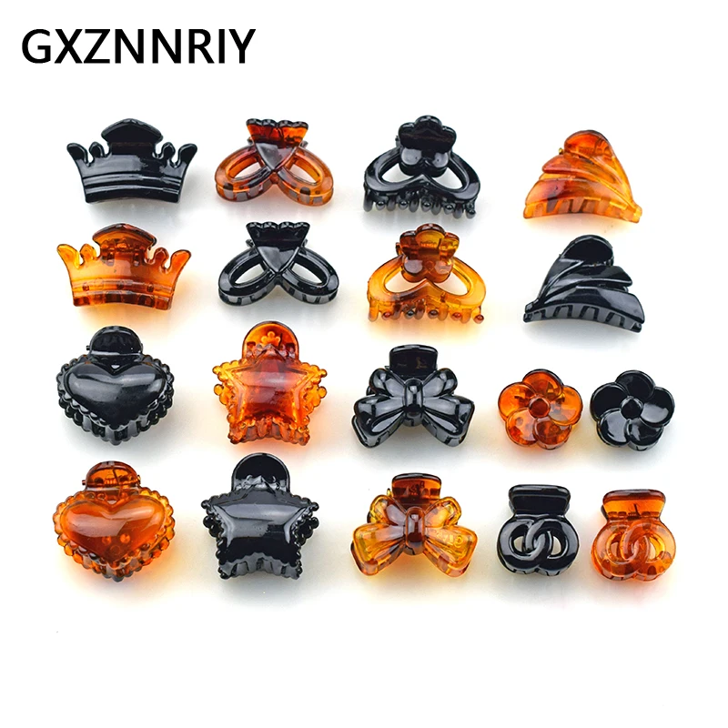 

Fashion 12pcs/pack Black Hair Claw Clips for Women Girls Hair Accessories Brown Plastic Crab Hairpin Clamp Lady Hairclip Gifts