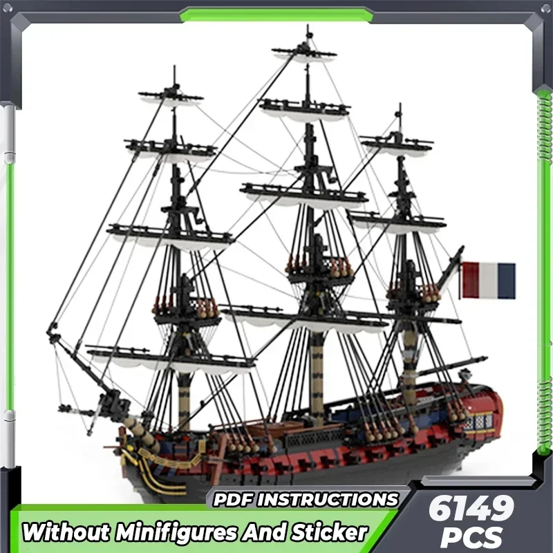 Moc строительные кирпичи военная модель французская фрегат технология Emeraude