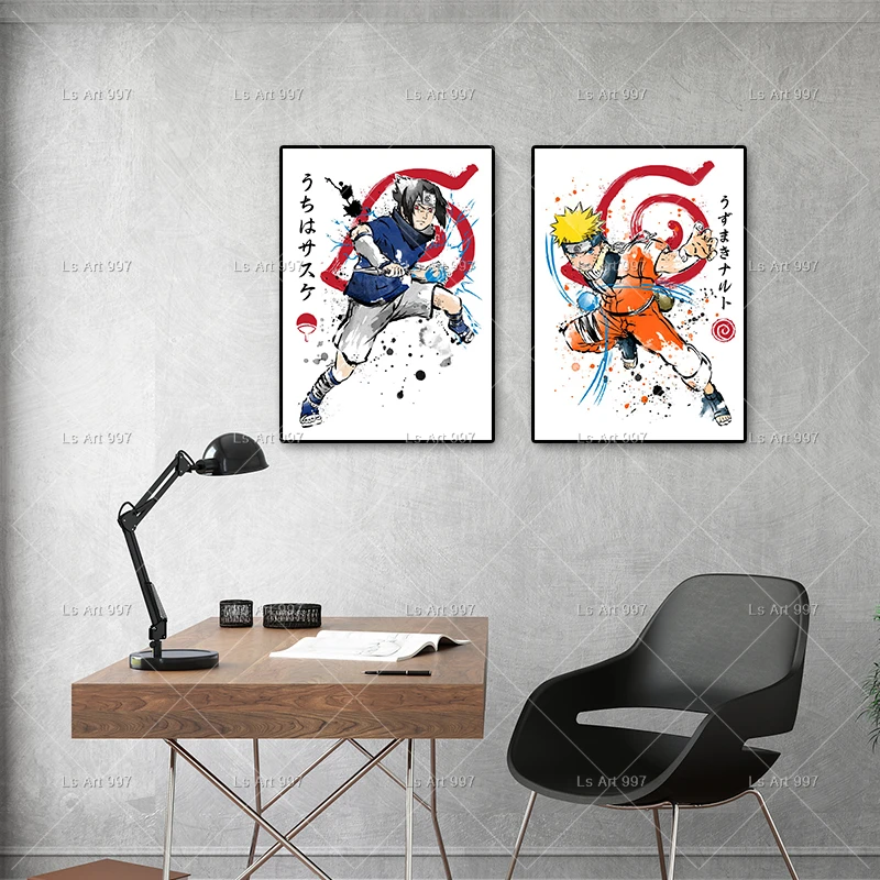 Японское аниме Наруто цельный постер для истребления демонов Картина на холсте с