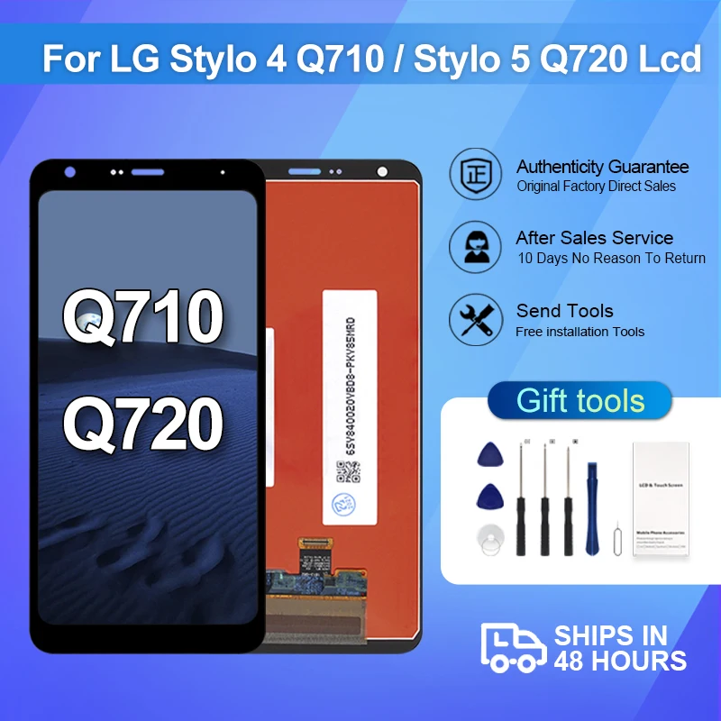1 шт., 6,2 дюймовый дисплей Q710 для LG Q720, ЖК-сенсорный экран, дигитайзер Q Stylo 5 Stylo 4 в сборе, бесплатная доставка с инструментами