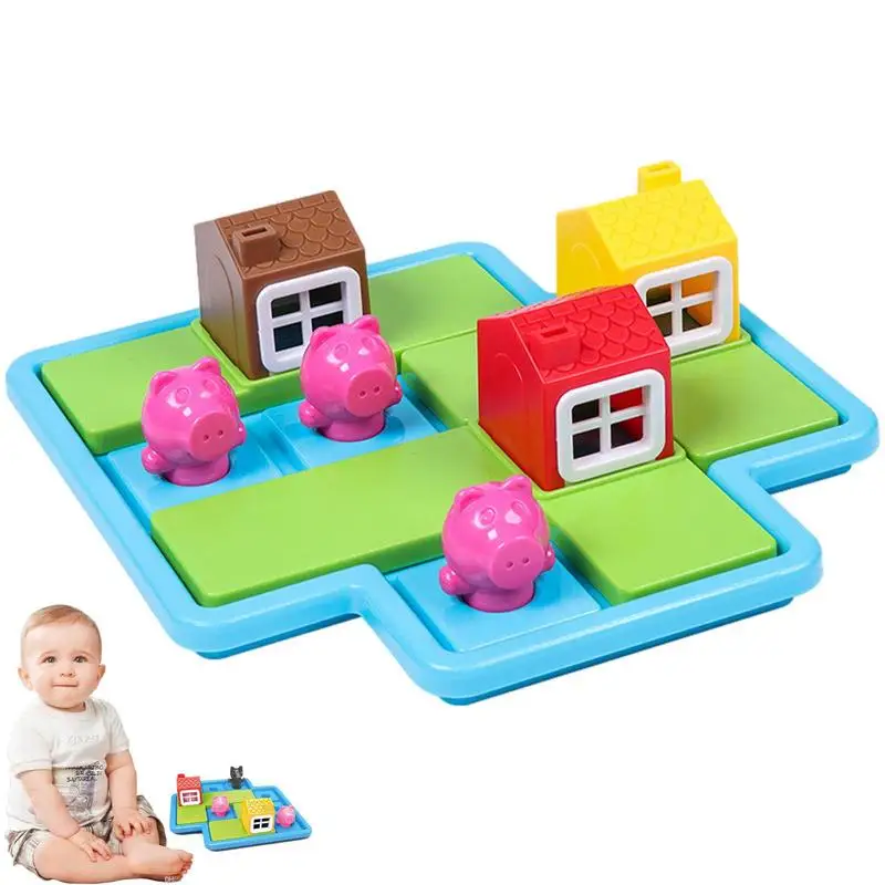 

Умные настольные игры «Три маленькие свинки», 48 уровней