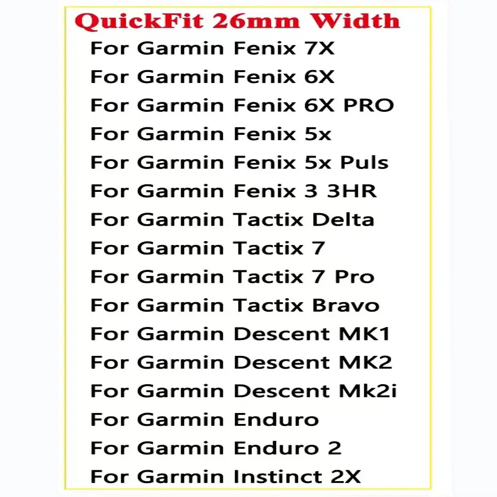 Ремешок 26 мм для Garmin Fenix 7X 6X Pro 5X Plus 3 3HR нейлоновый ремешок часов Tactix 7 Delta Bravo Mk2 Mk2i
