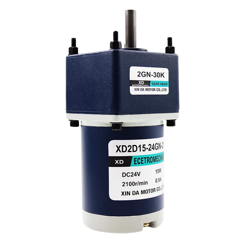 

Мотор-редуктор постоянного тока 15 Вт 12 в 24 В с высоким крутящим моментом и регулируемой скоростью вращения по часовой стрелке против часово...