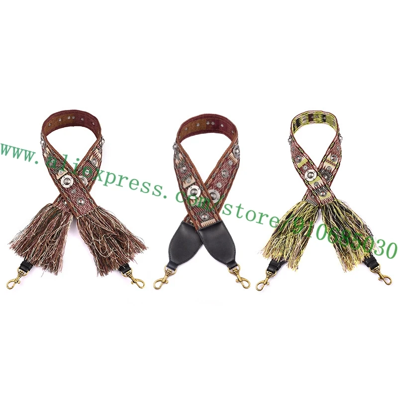 

Top Quality Studded Nail Shoulder Bag Strap For D Designer Women Handbag Fabric Embroidery Parts Replacement Fringe