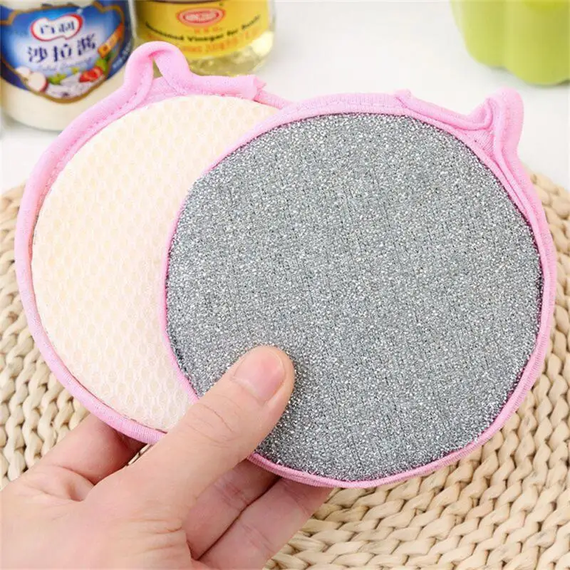 

Double Sided Sponge Kitchen Cleaning Towel Kitchenware Brushes Anti Grease Wiping Rags Absorbent Washing Dish Cloth Accessories