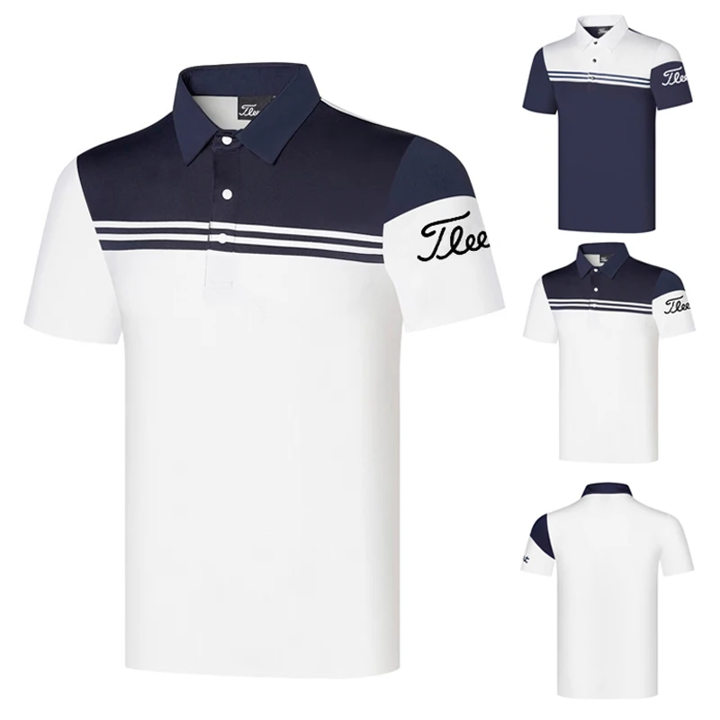 

Мужская футболка с коротким рукавом, быстросохнущая воздухопроницаемая тонкая футболка для гольфа, весна 2023