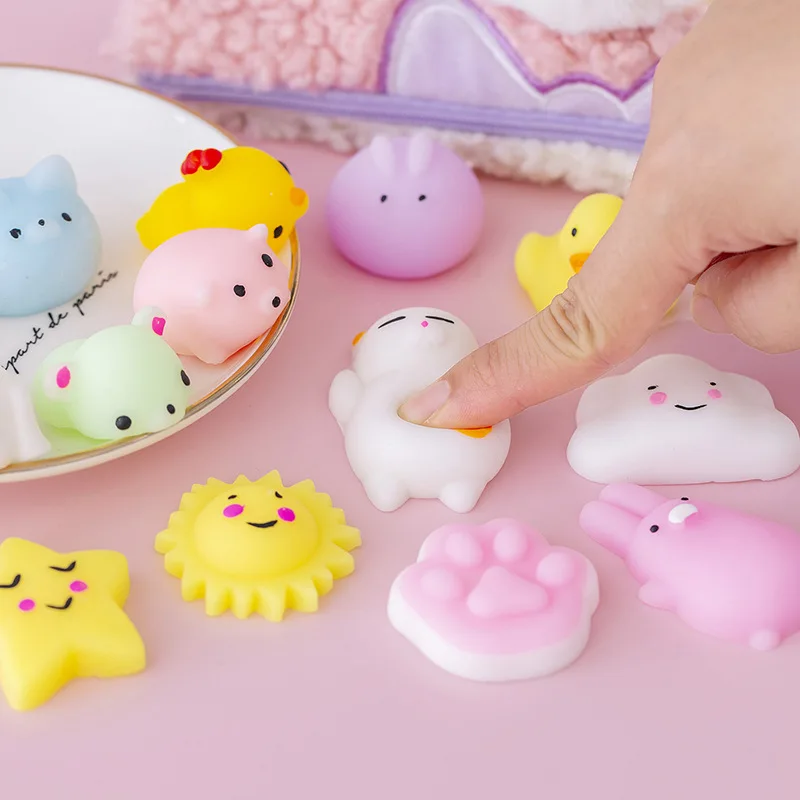 10pcs/Set Random Squeeze Toy Lot Slow Rising Fidget Cute Animal Hand Stress Relief Desk Decoration Gift for Friends - купить по