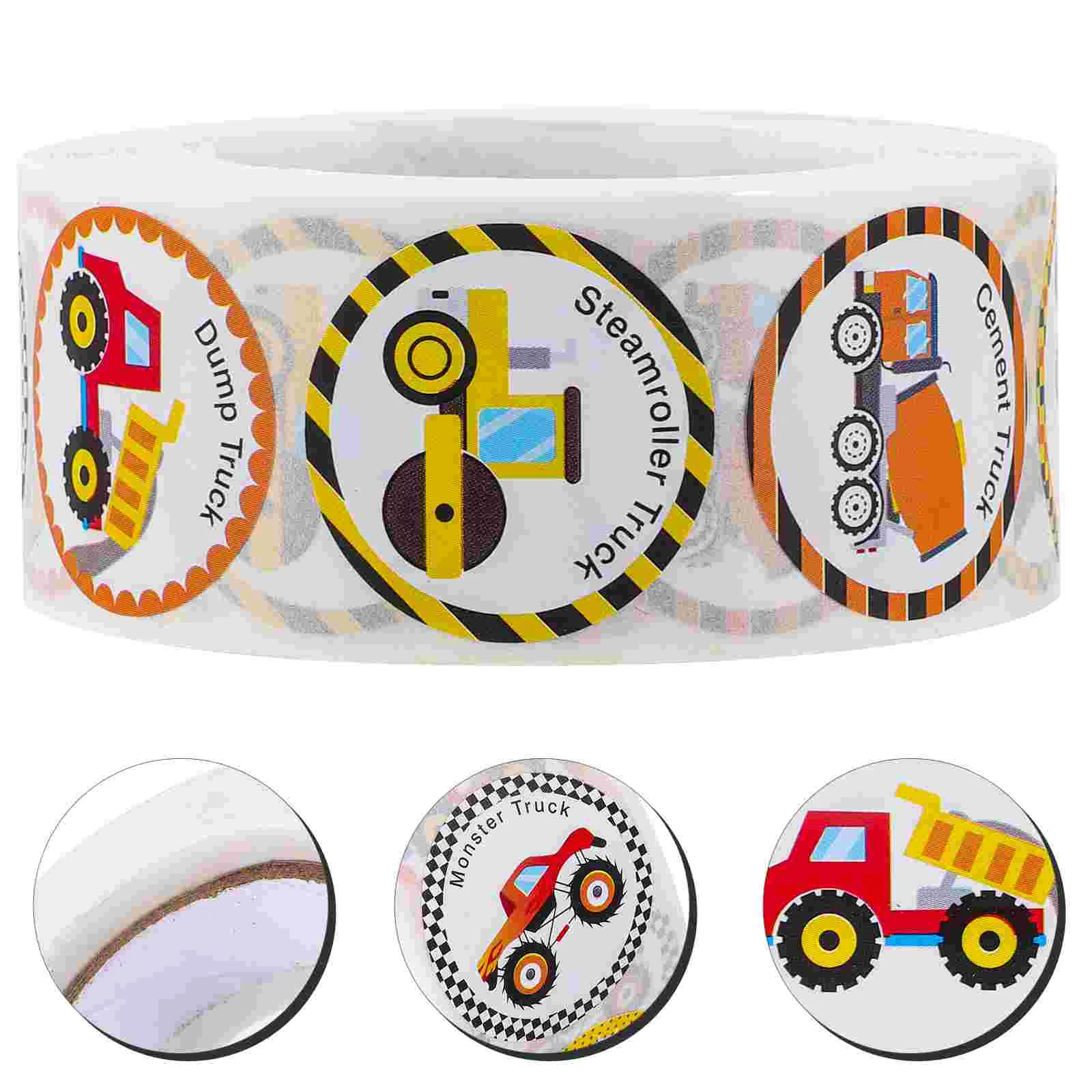 

Cartoon Sticker Construction Truck Stickers Kids Toddler Pvc Home Reward Child Fjbiden