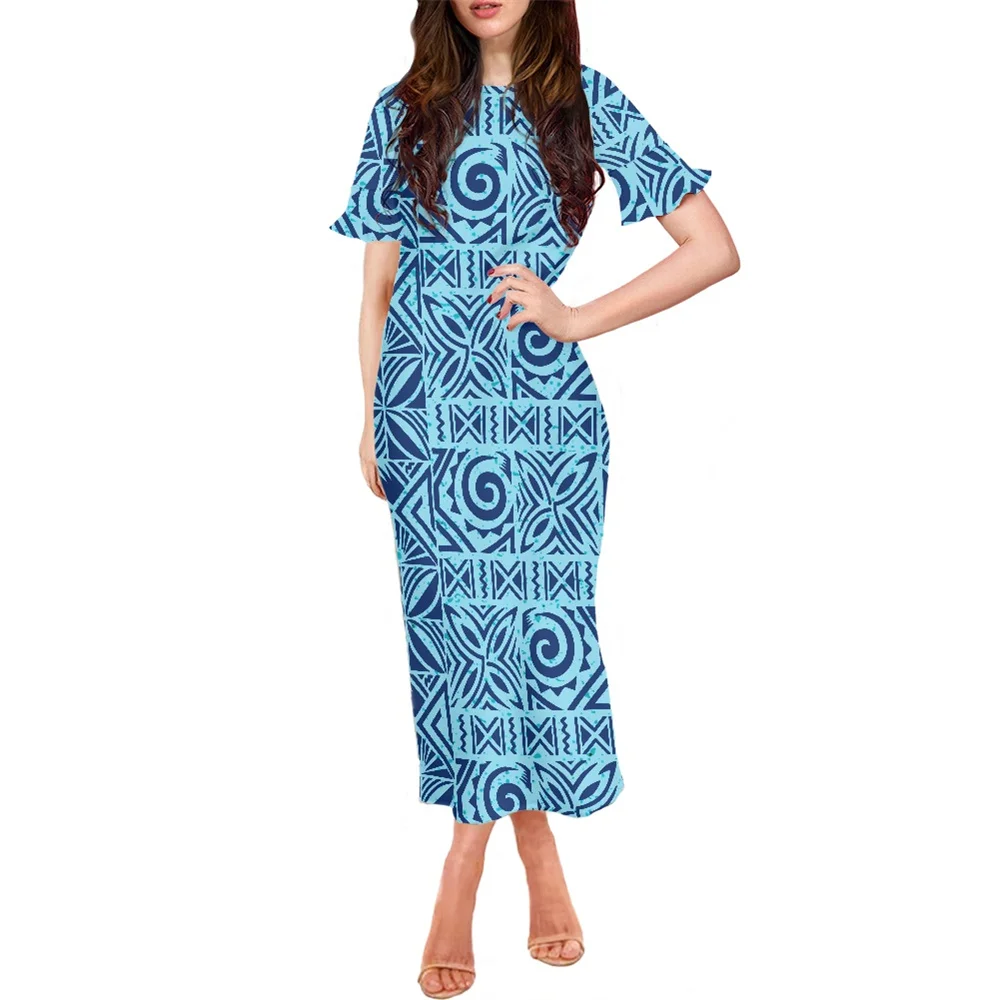 Оптовые цены вечернее платье полинезийские племенные самоанские платья средней