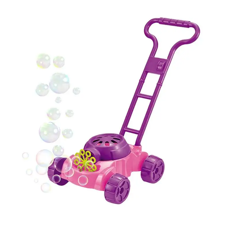 

Electronic Children's Hand Push Bubble Car Bubble Lawn Mower Outdoor Toy Walker Push Toys For Kids Summer Gift Toy 1