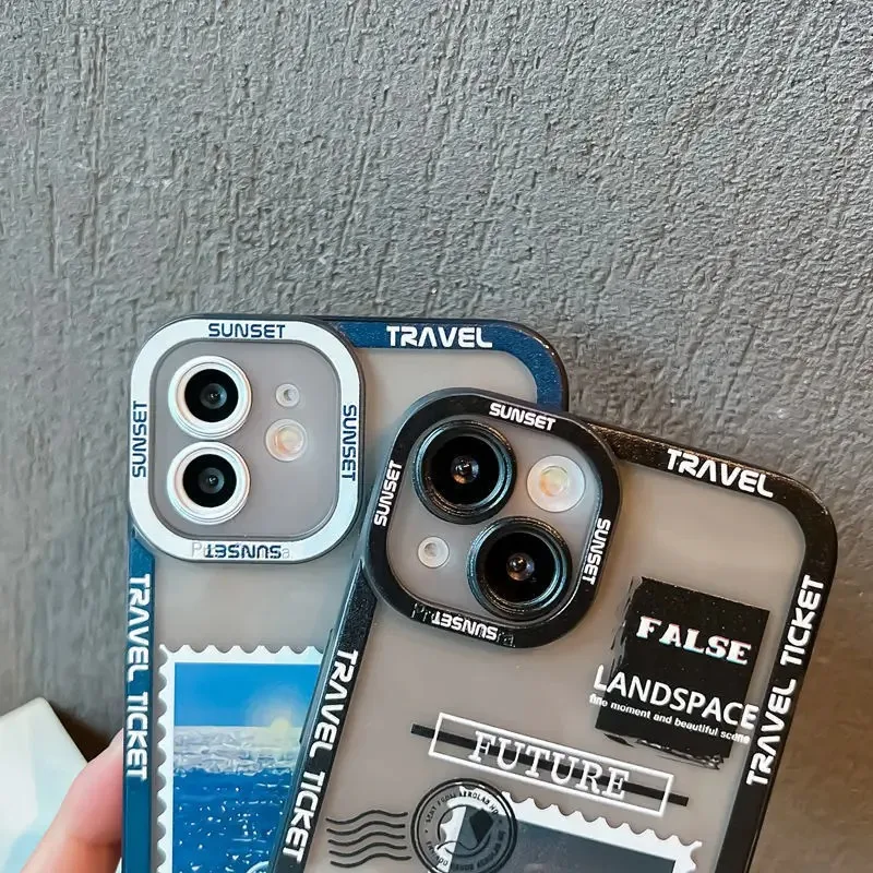 Чехол для телефона с коллажем Пейзажа iPhone 15 14 Pro Max 13 12 Mini 11 XR XS X 8 7 6 6S Plus SE 2020 мягкий