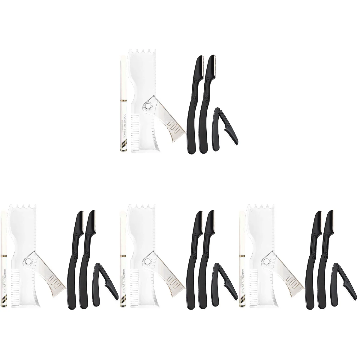 

4 Sets of Reusable Beard Comb Portable Beard Shavers Daily Use Beard Shaper Beard