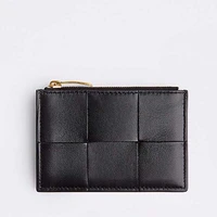 men credit card holder luxury brand women change zipper purse high quality designer wallet 100 cowhide leather coin bag