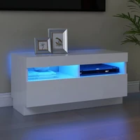 tv cabinets with led lights chipboard tv stand tv table tv units for living room white 80x35x40 cm