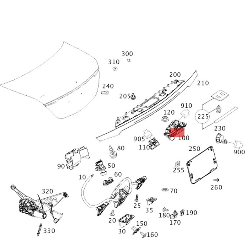 

2227500893 A2227500893 переключатель ручки багажника автомобиля для MERCEDES BENZ W205 W222 W117