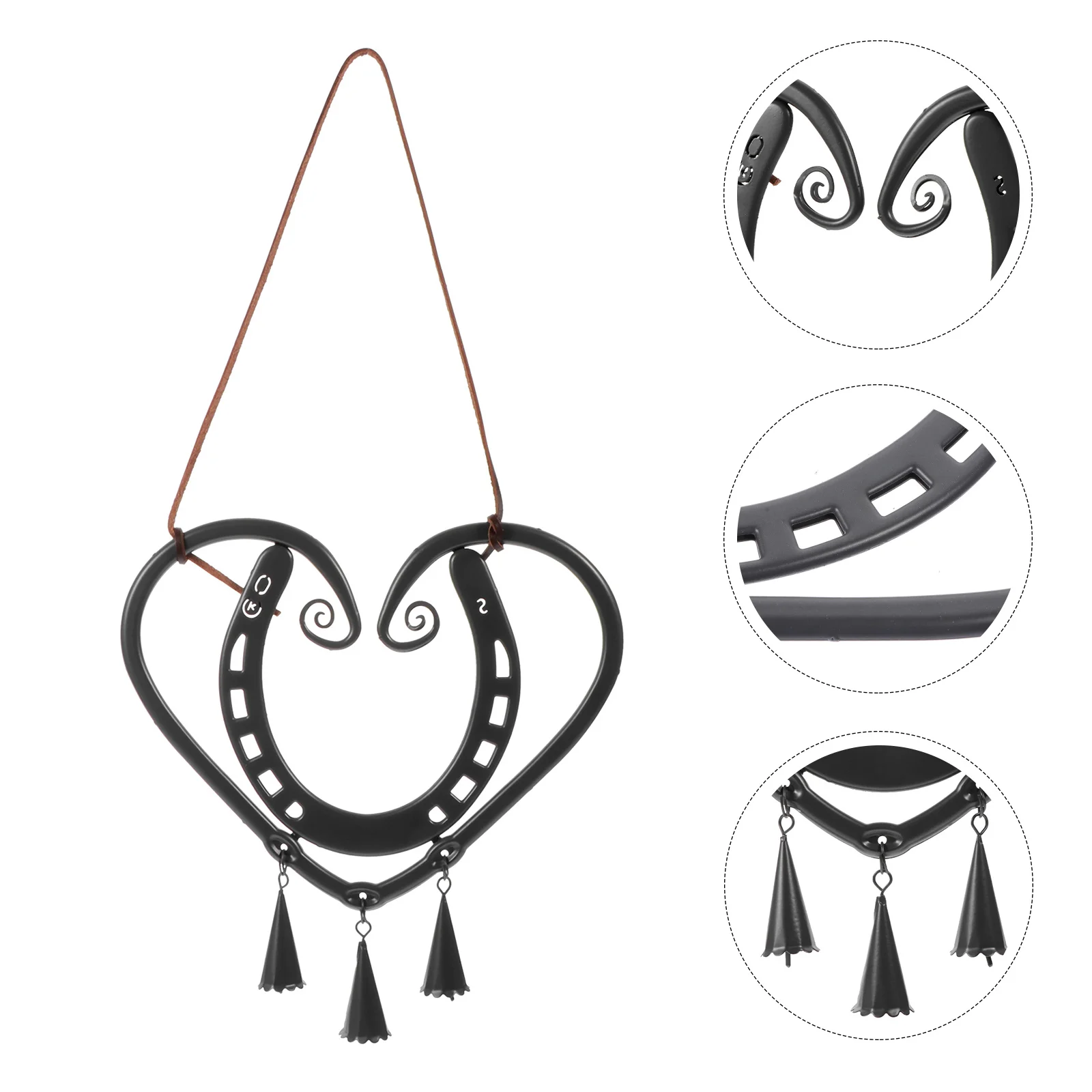 

Wind Heart Chime Bell Metal Chimes Windchime Catcher Ornament Shui Feng Vintage Iron Wall Love Decoration Doorbell Musical