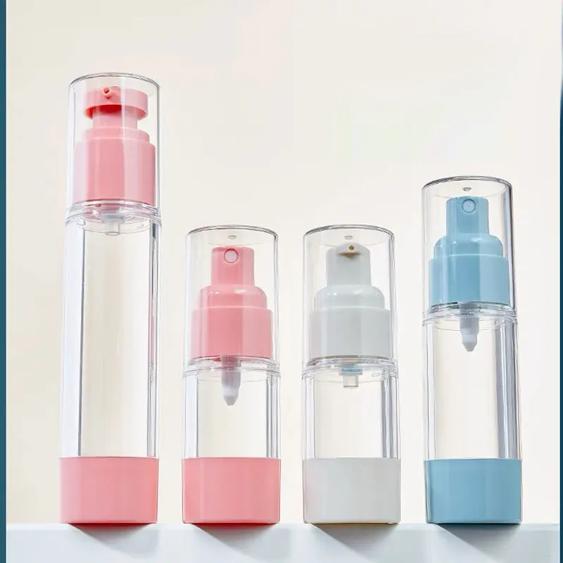 24 x 15ml 30ml 50ml Empty Colored Lotion Cream Airless Pump Travel Bottles Cosmetics Bottle Container With Airless Dispenser
