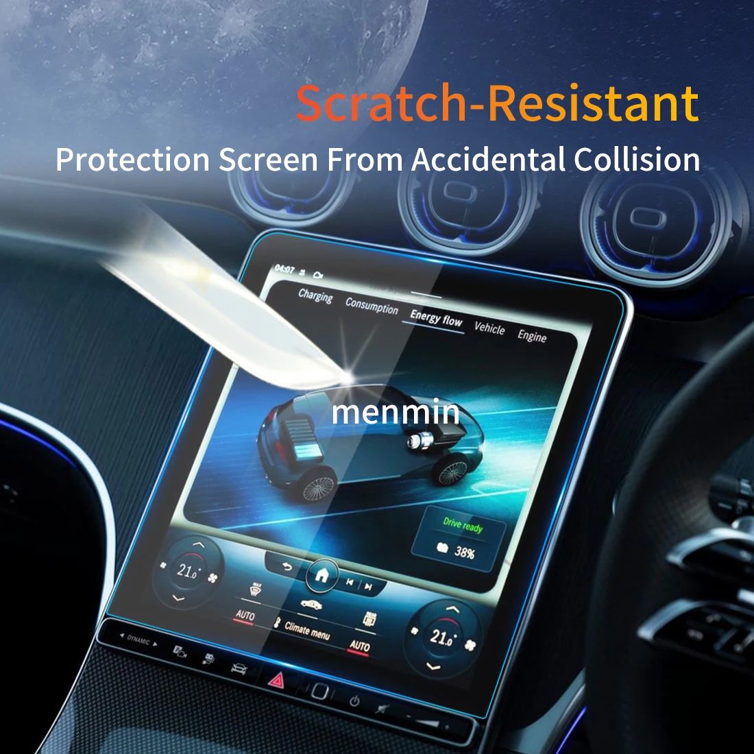 Автомобильные наклейки для Benz GLC 2023 Защита экрана автомобиля аксессуары