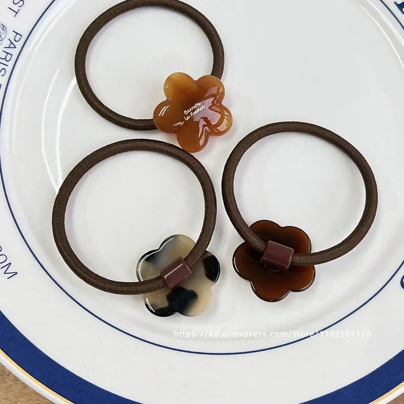 Маленькие красочные цветы ~ Южная Корея Франция Золотые кольца для волос Biao