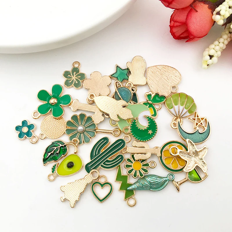 3 зеленый набор сплав капающий масло материал сделай сам креативные серьги