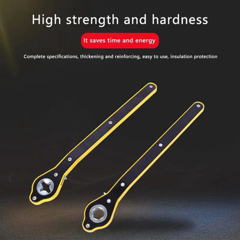 

Auto Labor-Saving Jack Ratchet Wrench Scissor Jack Garage Tire Wheel Lug Wrench Handle Labor-Saving Car Repair Tool