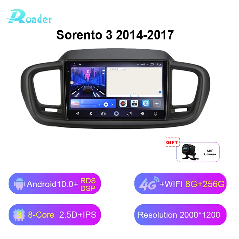 

Roader Android 10 Car DVD For Kia Sorento 3 2014 - 2017 2K Car Radio Multimedia Video Player Navigation stereo GPS