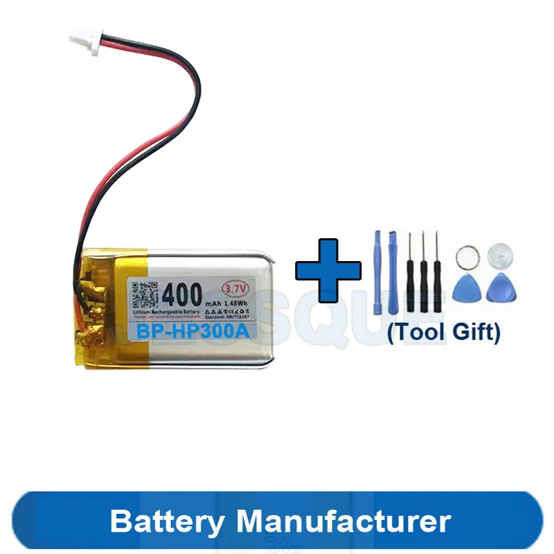

Tools Gift+ Original Replaces 400mAh BP-HP300A Battery For Sony DR-BT21 DR-BT22 DR-BT21G DR-BT21IK DR-BT21GB Headset AKKU