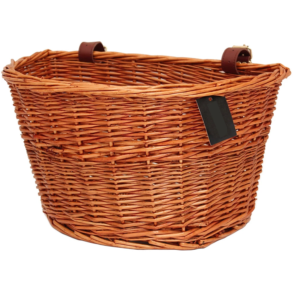 

Bike Scooter Vintage Woven Basket Bicycle Front Handlebar Mounted Retro Storage Bin Basket