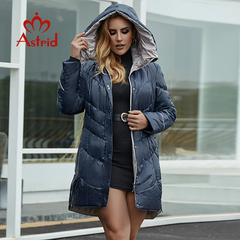 Astrid 2022 Spring Autumn jacket  women coat Casual women's Parkas Female Hooded Plus Size Coats fashion style best AM-5810