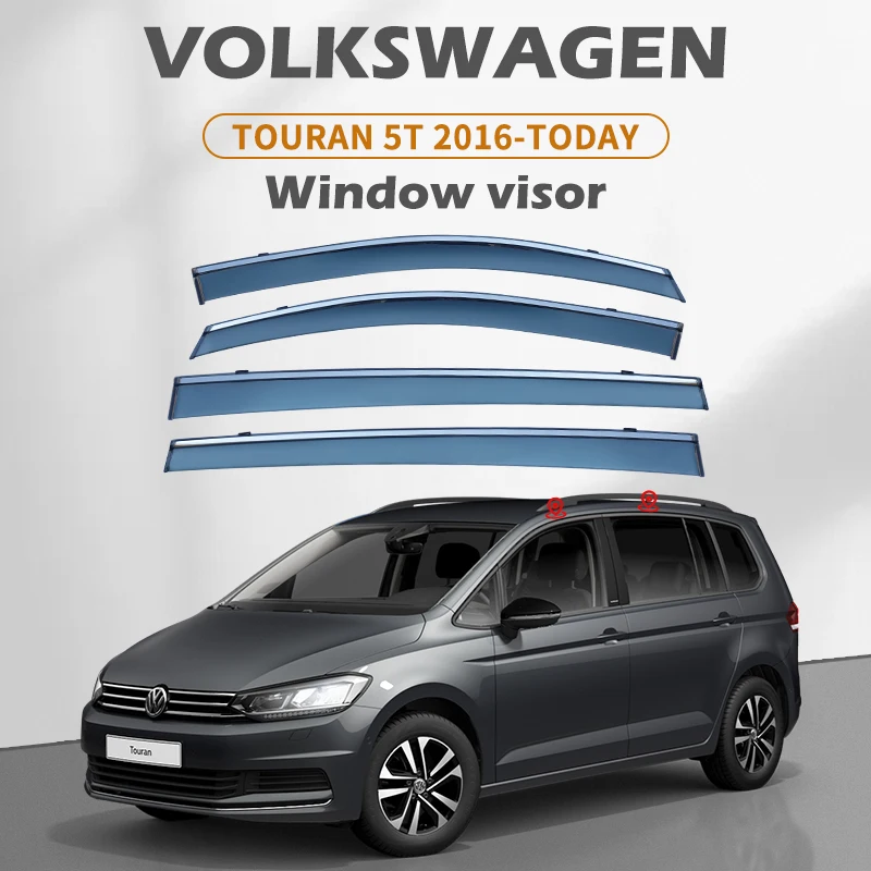 Window Visor For Volkswagen Touran 1T 5T 2004-Today Auto Door Visor Weathershields Window Protectors