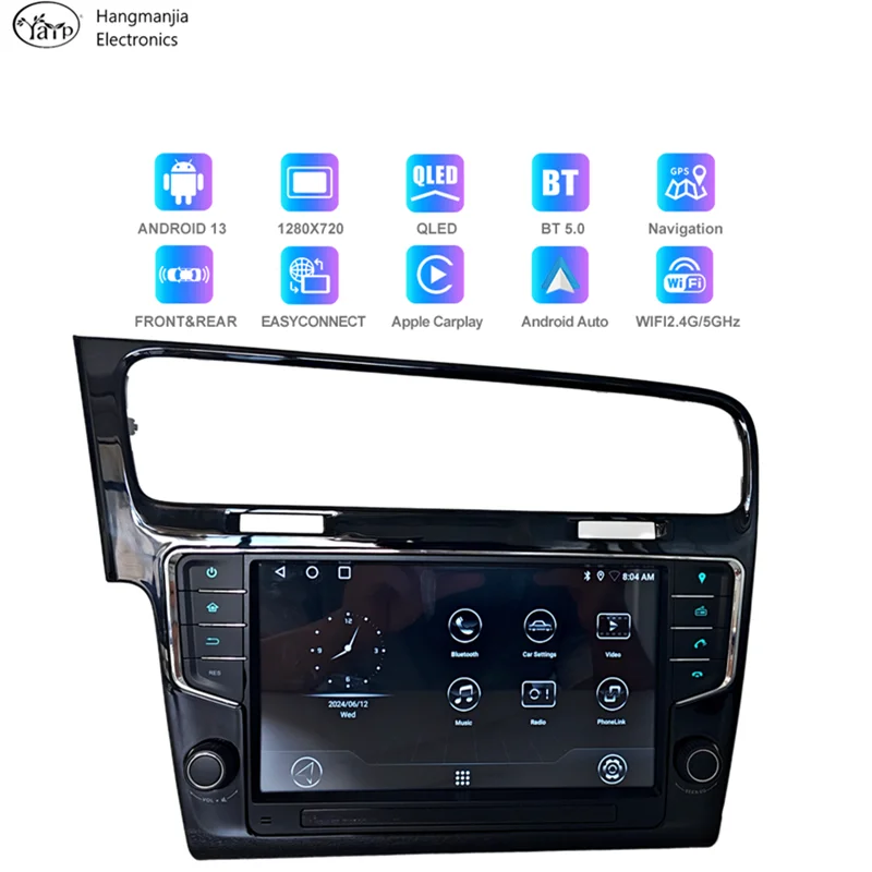 Фото Hangmanjia беспроводной CarPlay Android Auto автомобильные интеллектуальные системы для VW Golf 7 2013 2014 2015 2016 2017, GPS-авторадио №3