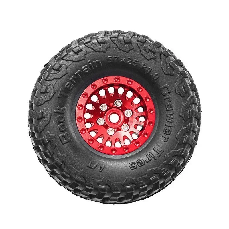 Фото 1/18 1/24 Trx4M Liema 1.0-дюймовые колесные диски для краулеров, алюминиевые диски Scx24 Fms (Bai Luchi + Water Drop Hub) №3