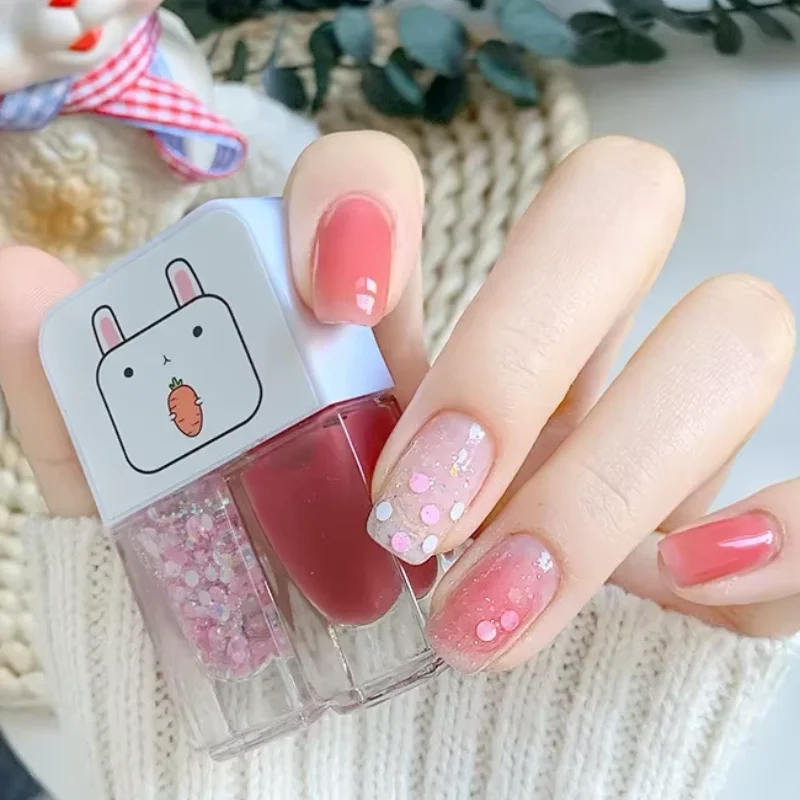 Блестящий двухцветный Гель-лак для ногтей на водной основе