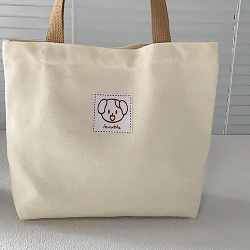 Модная холщовая женская сумка милая дорожная для пикника и еды ланча