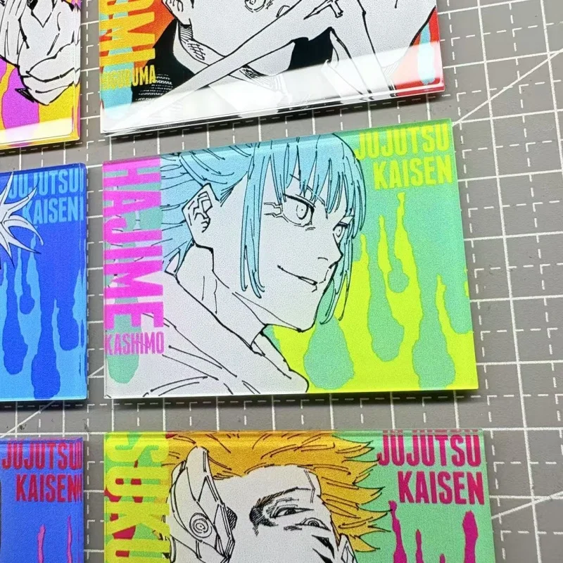 Фото Магниты на холодильник Jujutsu Kaisen с изображением персонажей, коллекционные украшения для холодильника, идеальный подарок для энтузиастов №3