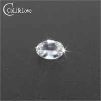 100% Real Natural White Sapphire Loose Gemstone 4mm * 6mm VS Grade White Sapphire Gemstone for Jewelry Maker
