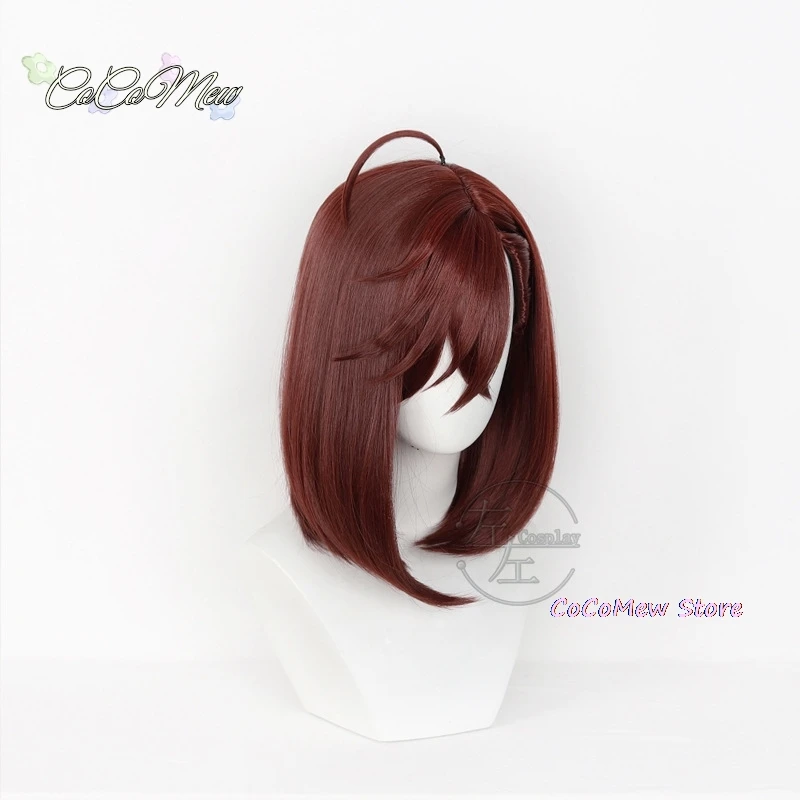 Парик Momo Ayase Аниме Dandadan Косплей Женщины 38 см Коричневые Прямые Короткие Волосы