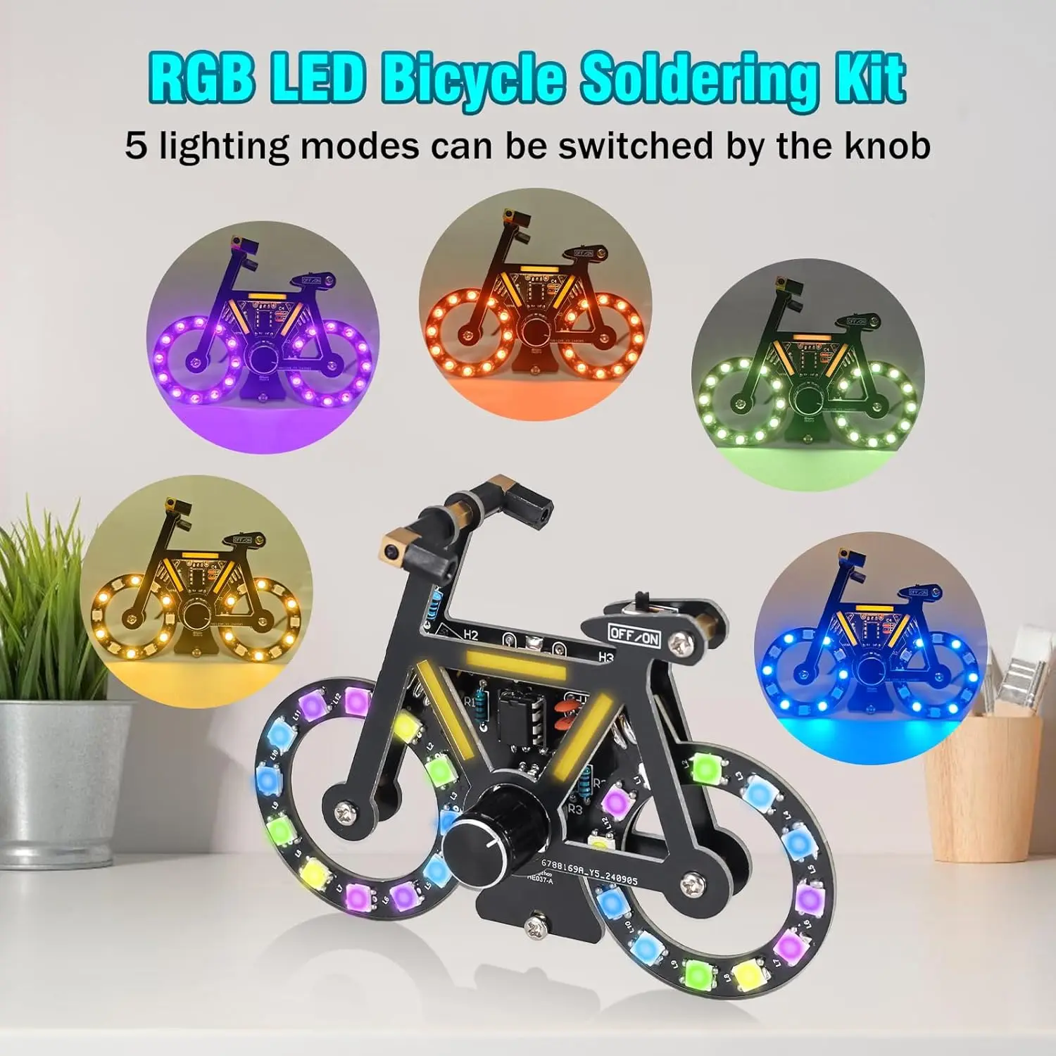 DIY комплект для пайки велосипеда электронный с SMD RGB светодиодной ручкой