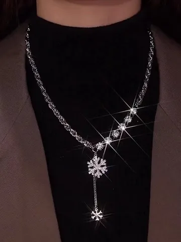 WANZHI серебряное ожерелье снежинка