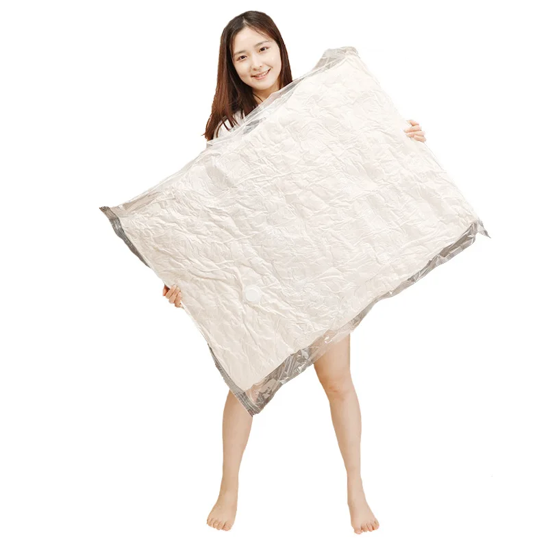 

Transparent Vacuum Compression Bag Two-color Zipper Multi-model Quilt Cloth Storage