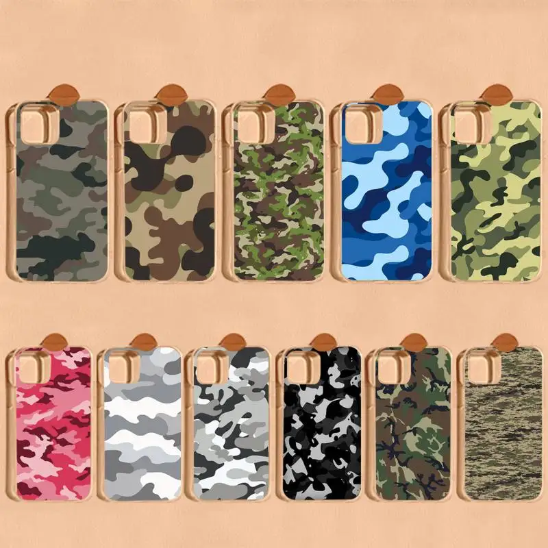 

Camouflage Pattern Camo military Army Phone Case for iPhone 11 12 13 mini pro XS MAX 8 7 6 6S Plus X 5S SE 2020 XR cover
