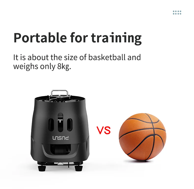 Фото PUSUN PT MiniPro Портативная машина для подачи теннисных мячей с батарейным питанием, автоматический тренажер с пультом дистанционного управления №5